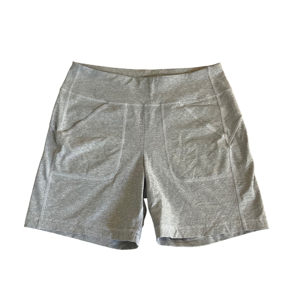Duluth Trading Co Athletic Shorts Womens M Grey Heathered Stretch Pockets